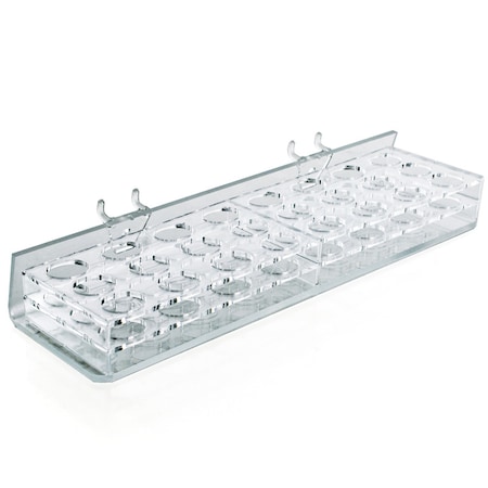 Azar Displays 24-Compartment Tray, Round Slot 0.9375 in. Diameter, 2PK 225584
